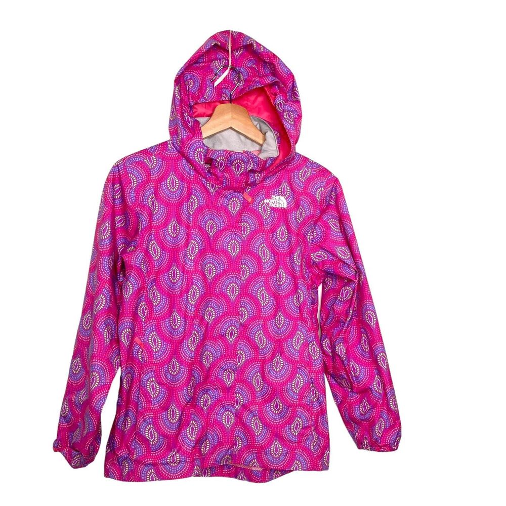The North Face Girls Light Jacket Parka Pink Purple Size L 14/16 Youth Hooded